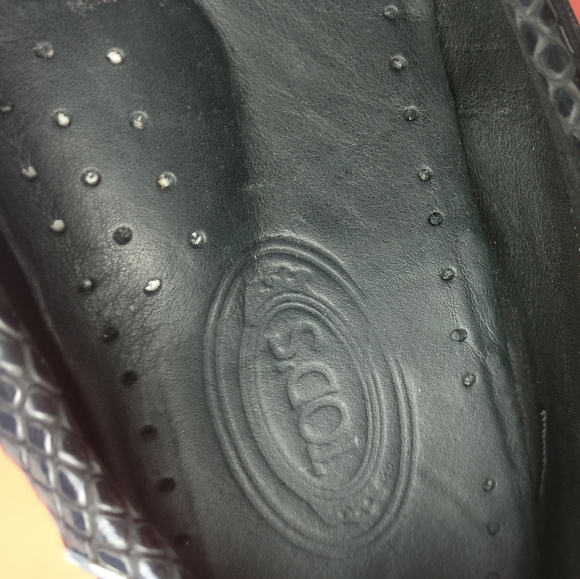 760cad Tods Gommino Loafer, Glossy Shiny Snakeskin Italian Leather size 6 - Picture 11 of 14